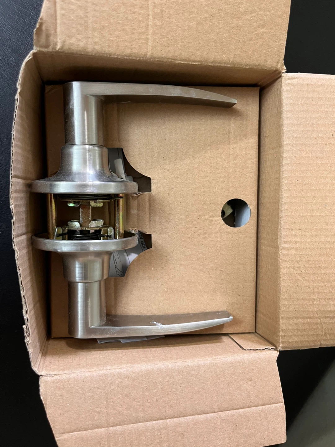 NEW Lever Door Handle Set Brushed Nickel with Hardware