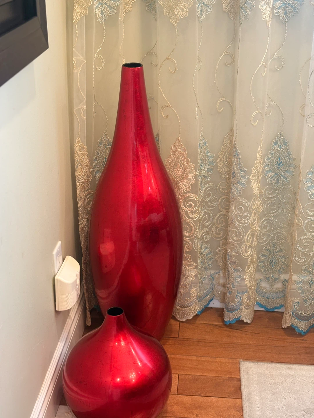 Set of 2 Red Decorative Vases - photo 3