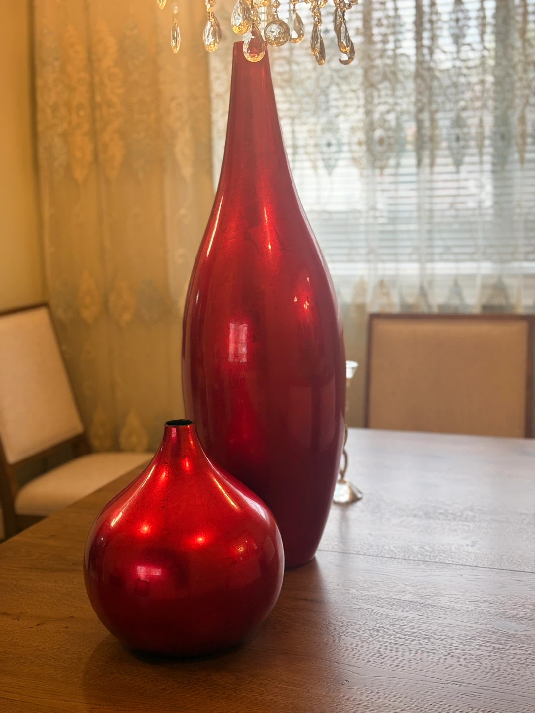 Set of 2 Red Decorative Vases - photo 5