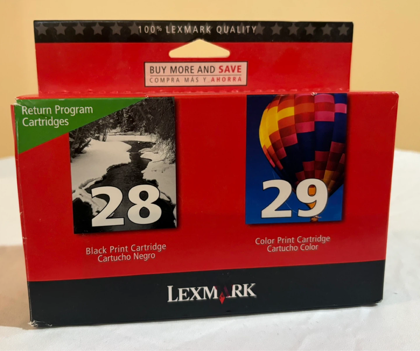 Lexmark 28 Black & 29 Color Combo Pack Print Cartridges