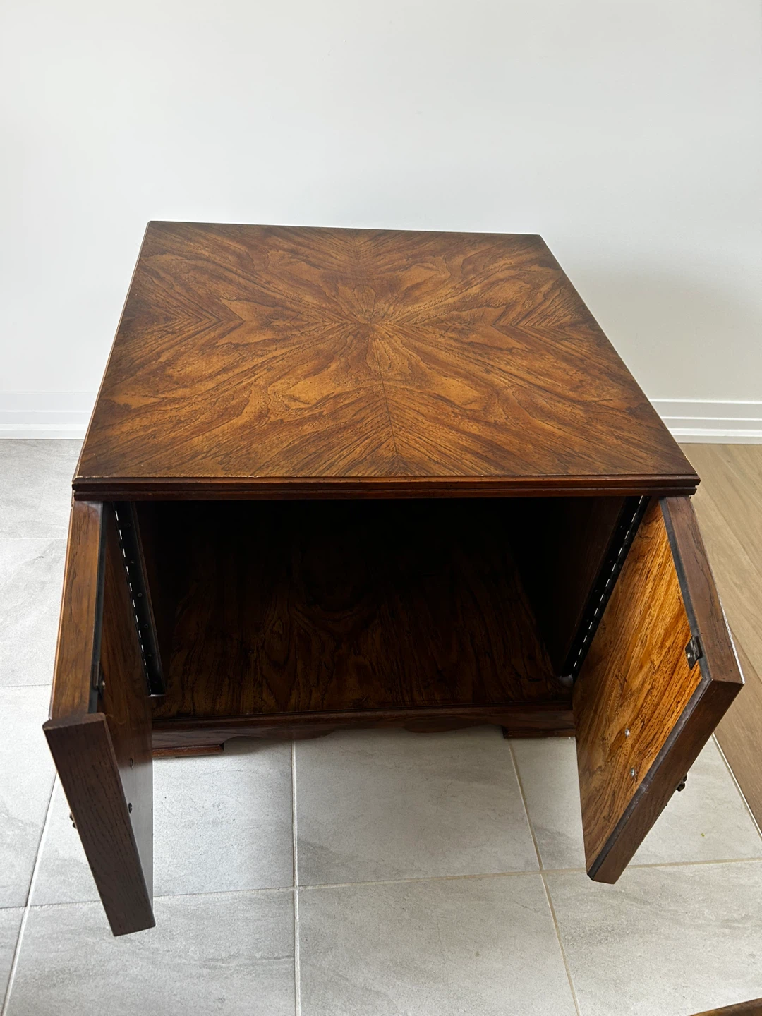 Vintage Solid wood Side Table Cabinet - photo 3