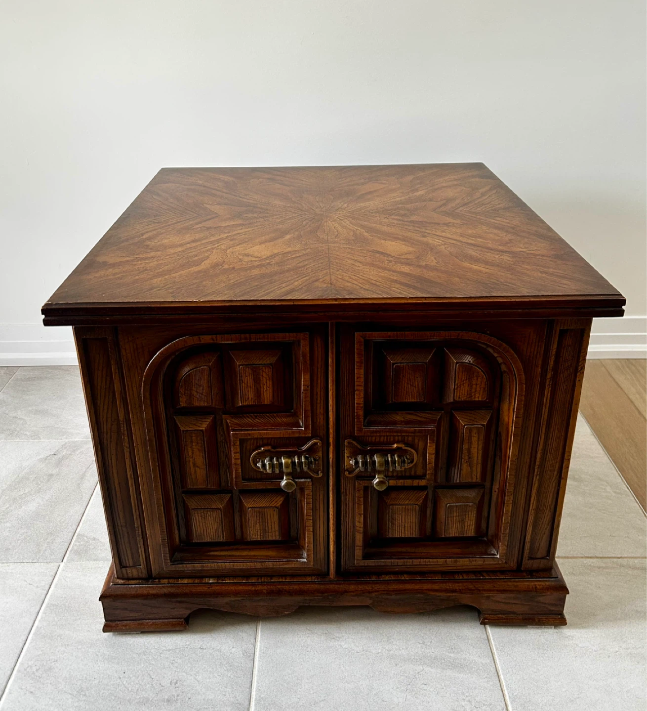 Vintage Solid wood Side Table Cabinet
