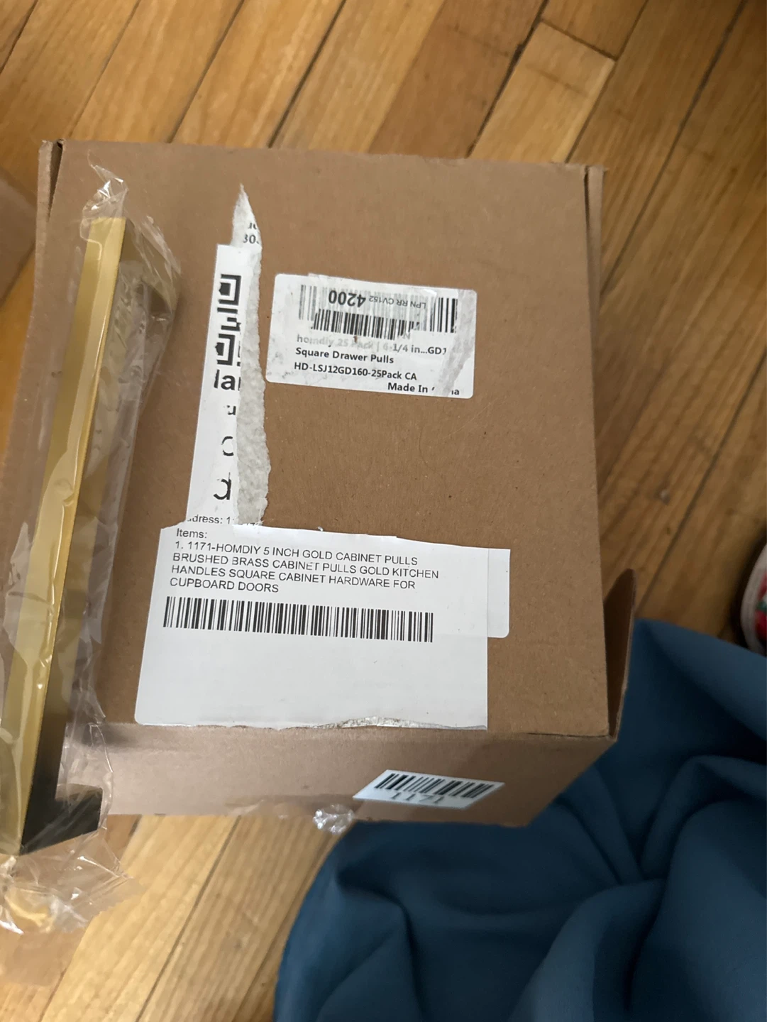 HOMDIY 5 Inch Gold Cabinet Pulls (25 Pack)