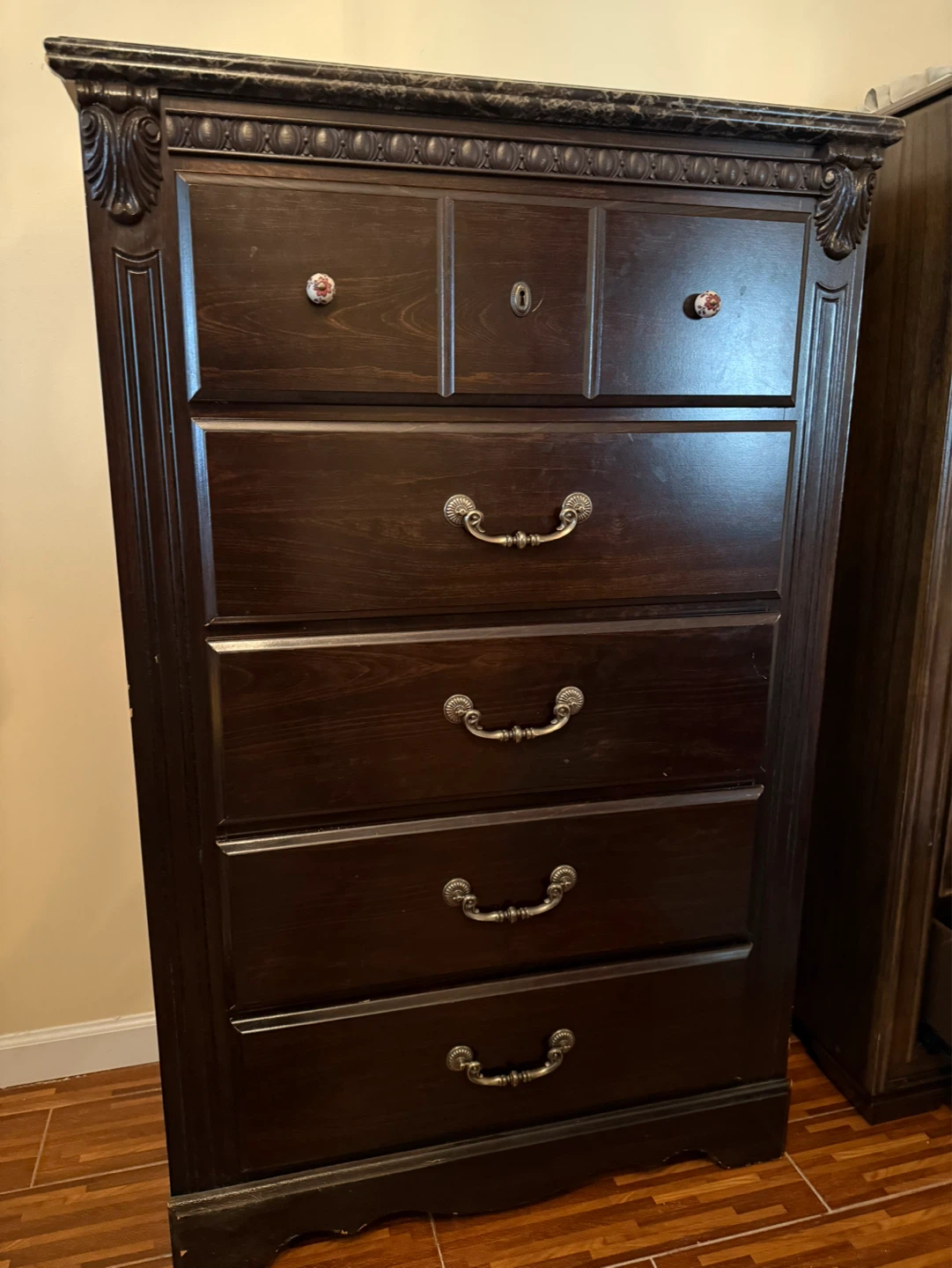 Dark Wood Chest of Drawers - photo 4