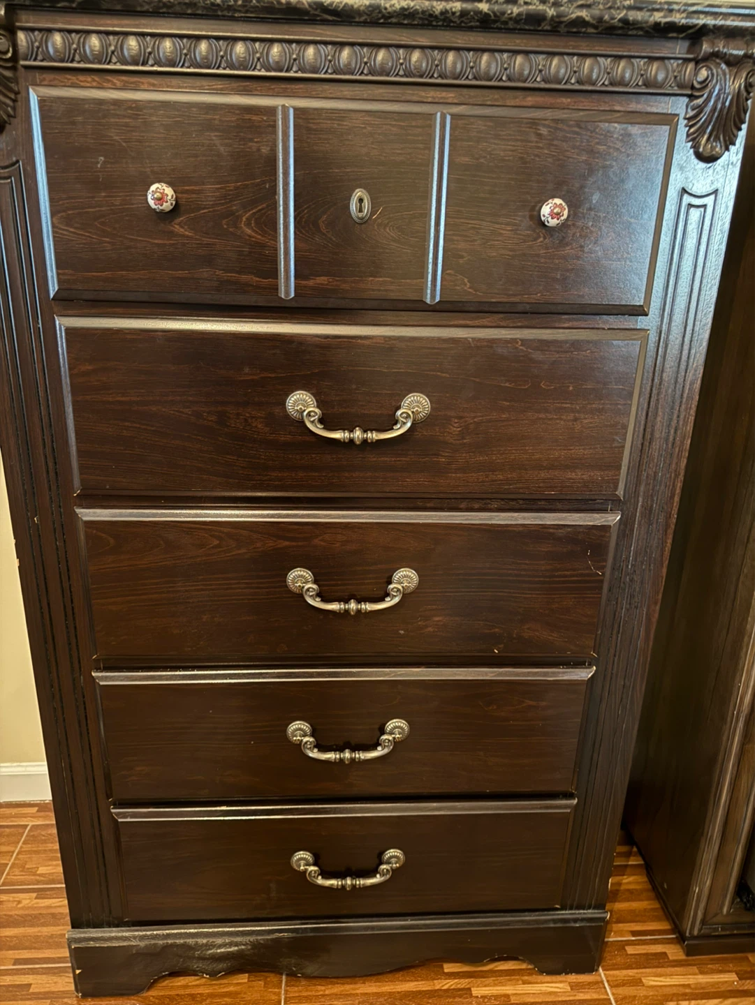 Dark Wood Chest of Drawers