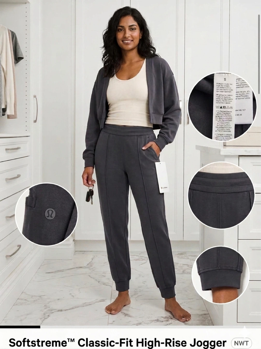 Lululemon Softstreme Classic-Fit High-Rise Jogger Pants Size S