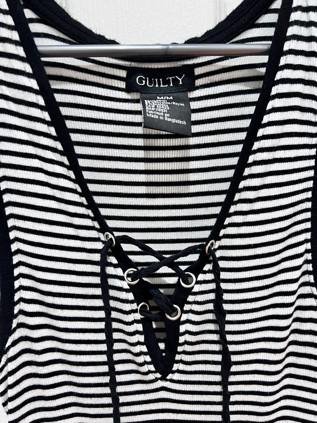Black and White Striped Sleeveless Dress Size M - photo 2