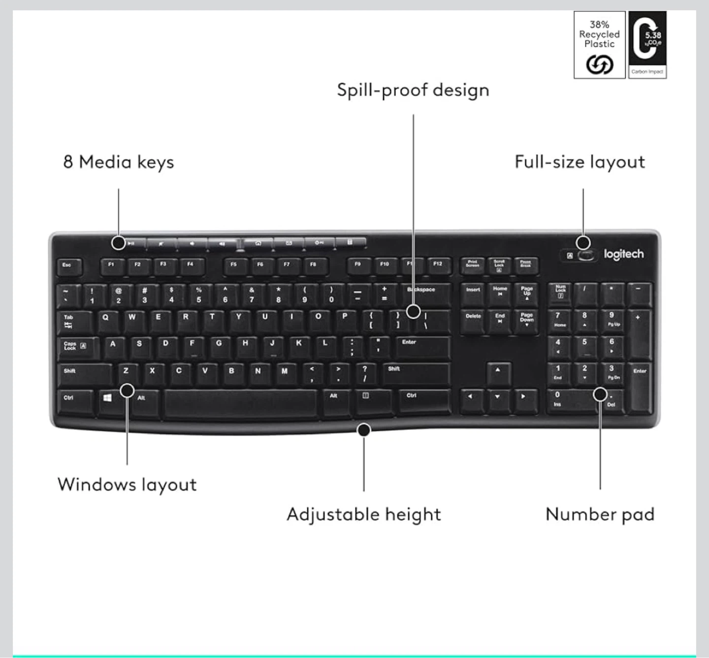 Logitech K270 Wireless Keyboard | Brand New In Box - photo 3
