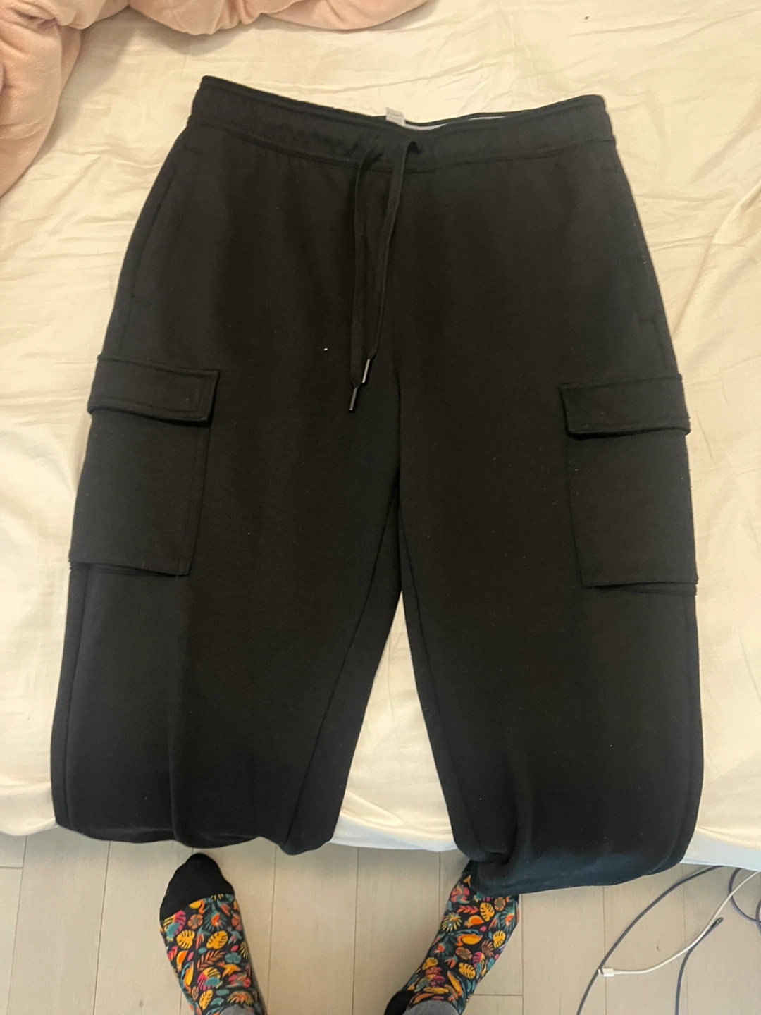 Black Cargo Jogger Pants