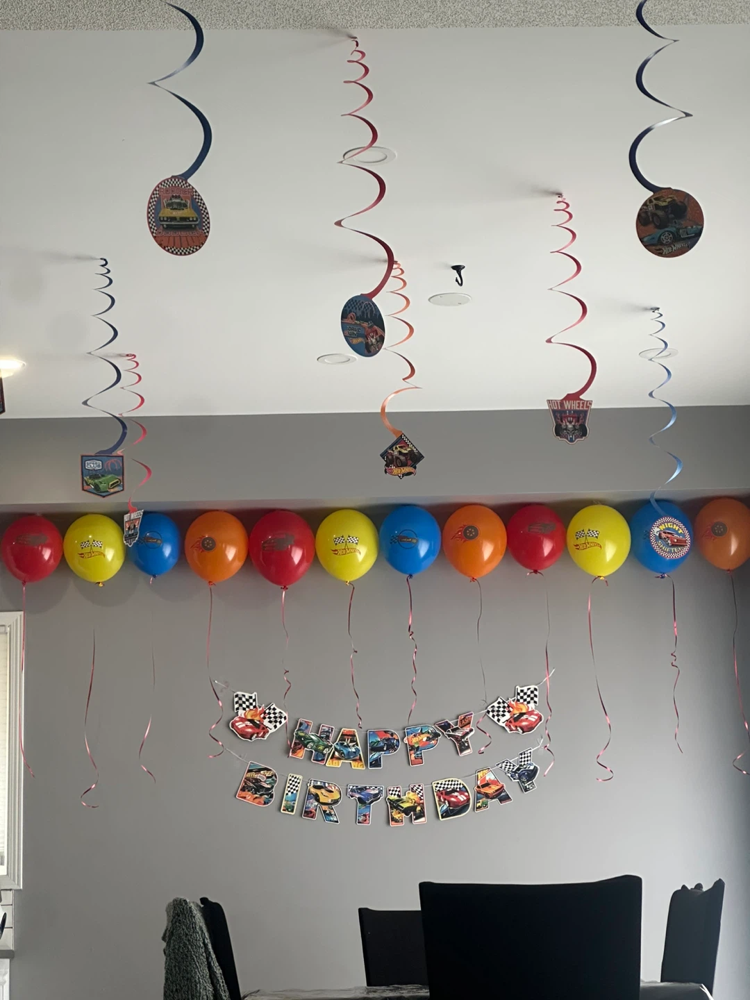 Hot Wheels Happy Birthday Banner and Decorations - photo 3