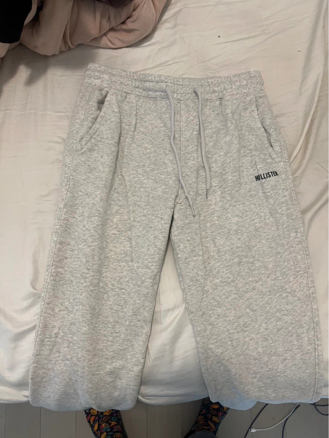 Hollister White/Grey Sweatpants
