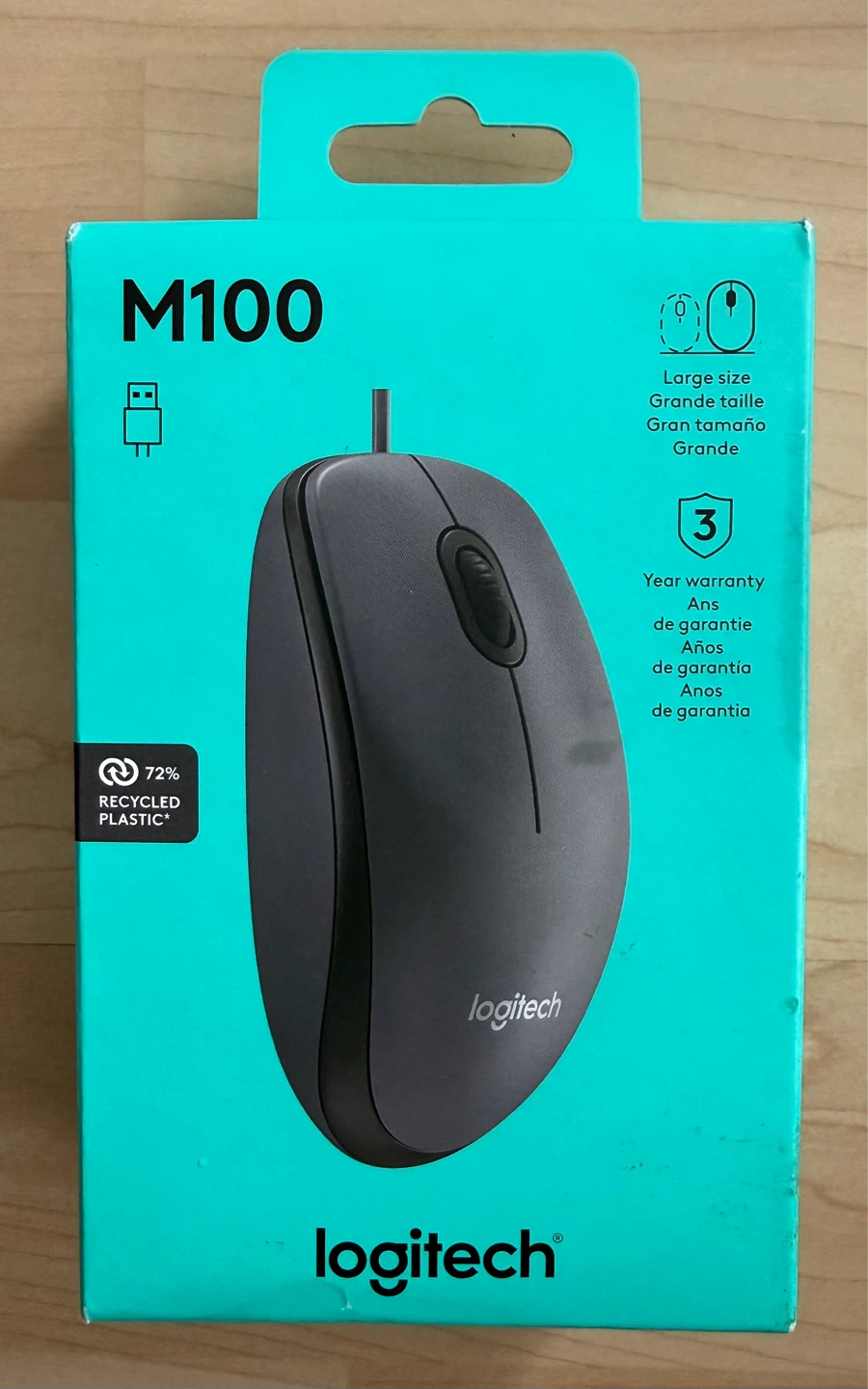 Logitech M100 Corded USB Mouse | Brand New