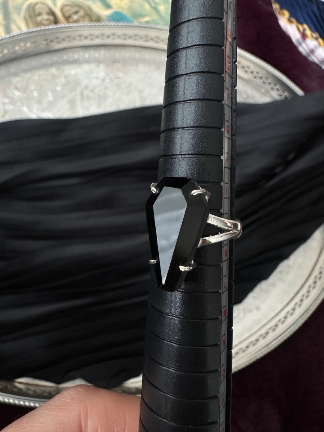Sterling Silver Coffin Ring