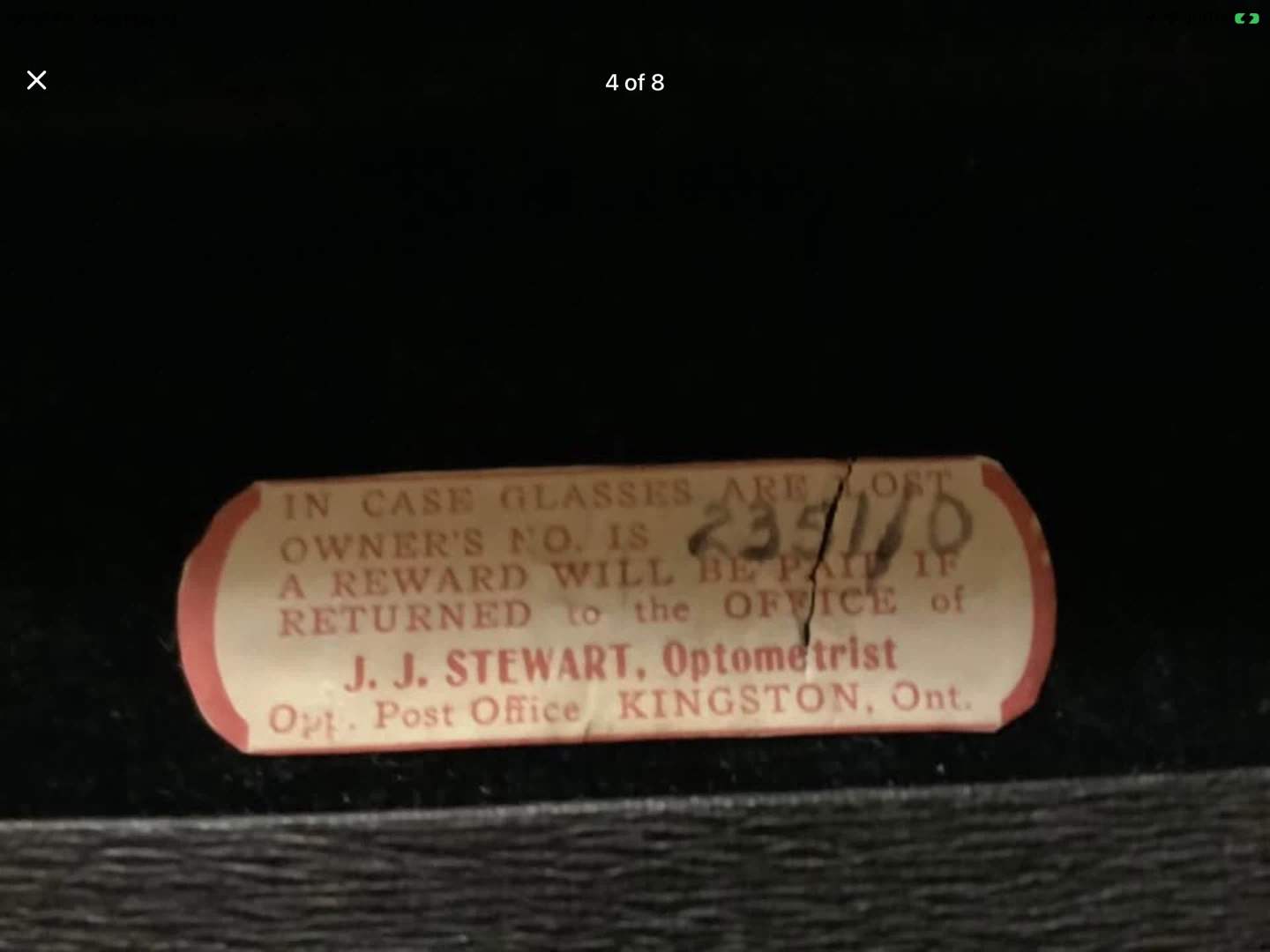 Ant/Vt Hard Bridge Glasses Orig Case JJ Stewart Kingston 🐞 - photo 5