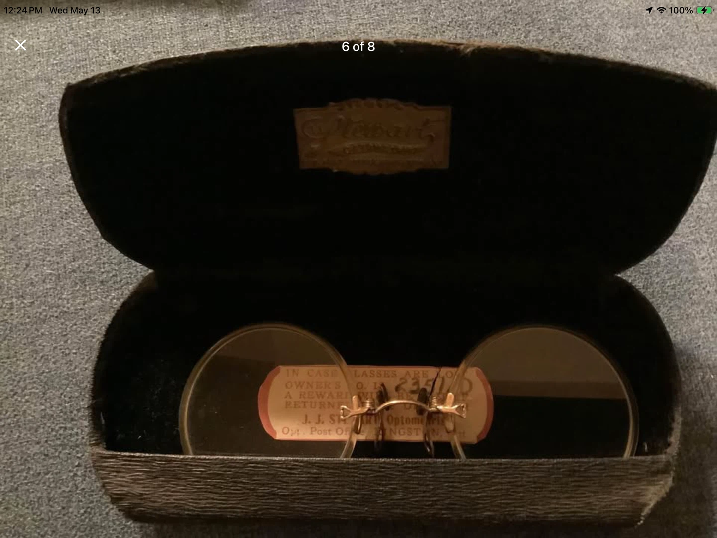 Ant/Vt Hard Bridge Glasses Orig Case JJ Stewart Kingston 🐞 - photo 4