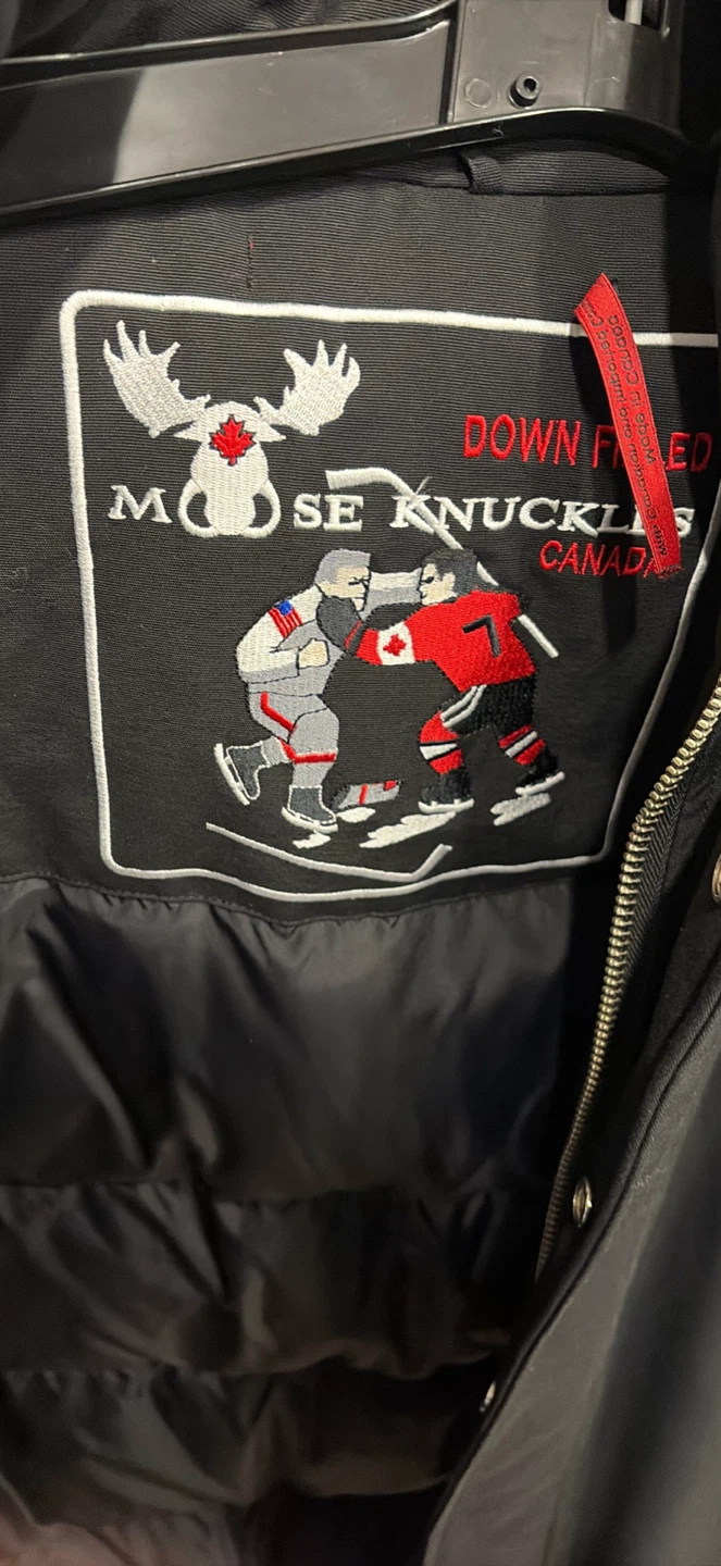 Moose Knuckles Black Down Parka with Fur Trim - photo 3