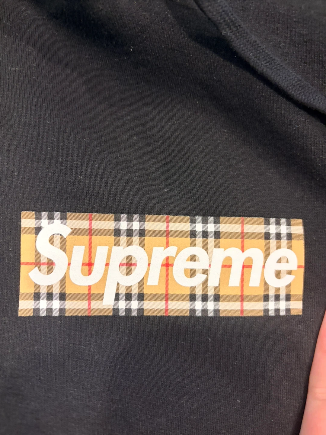 Supreme x Burberry Box Logo Hoodie