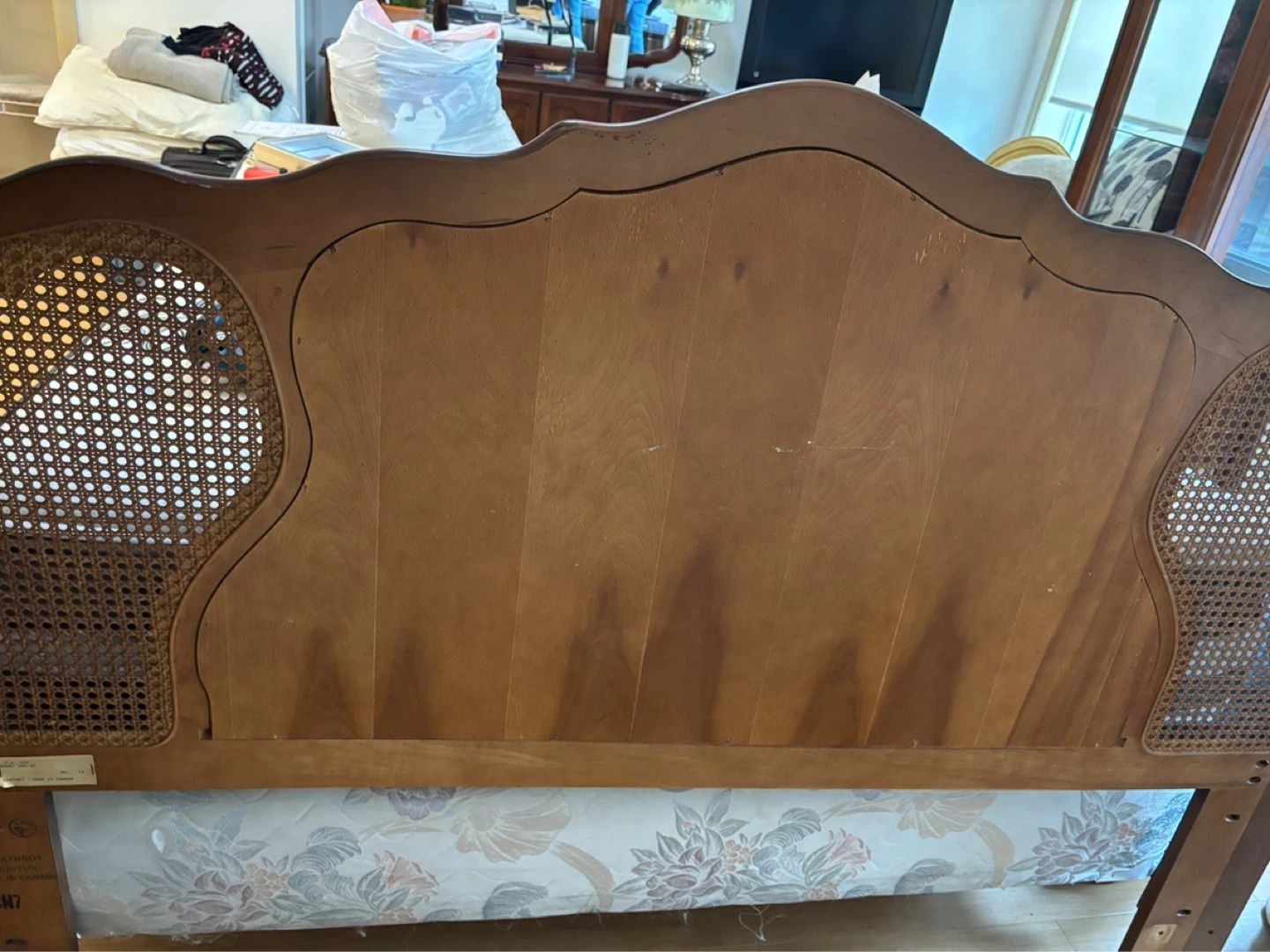Vintage Queen Cane Headboard - photo 2