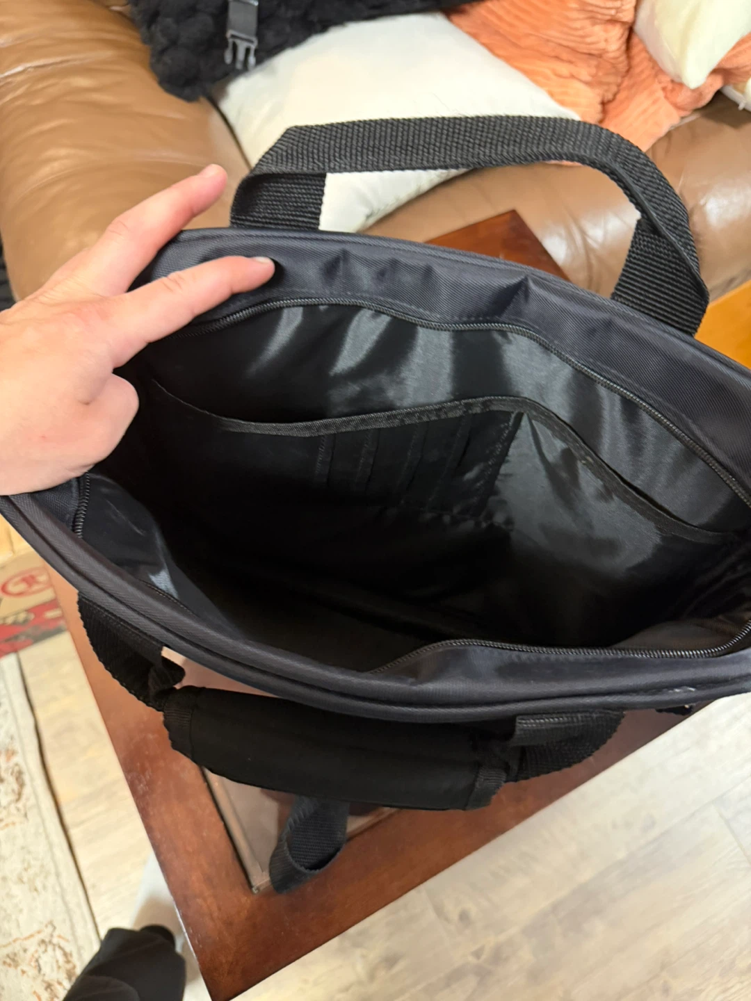 Black Laptop Bag with Multiple Compartments - photo 3