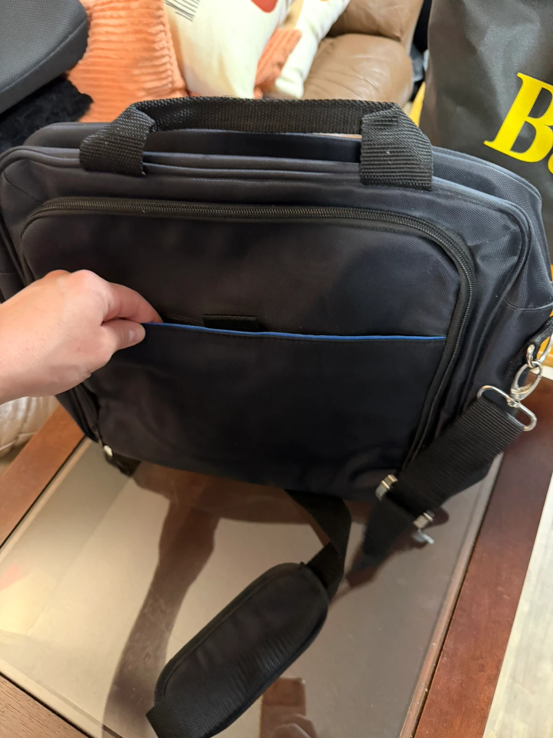 Black Laptop Bag with Multiple Compartments - photo 5
