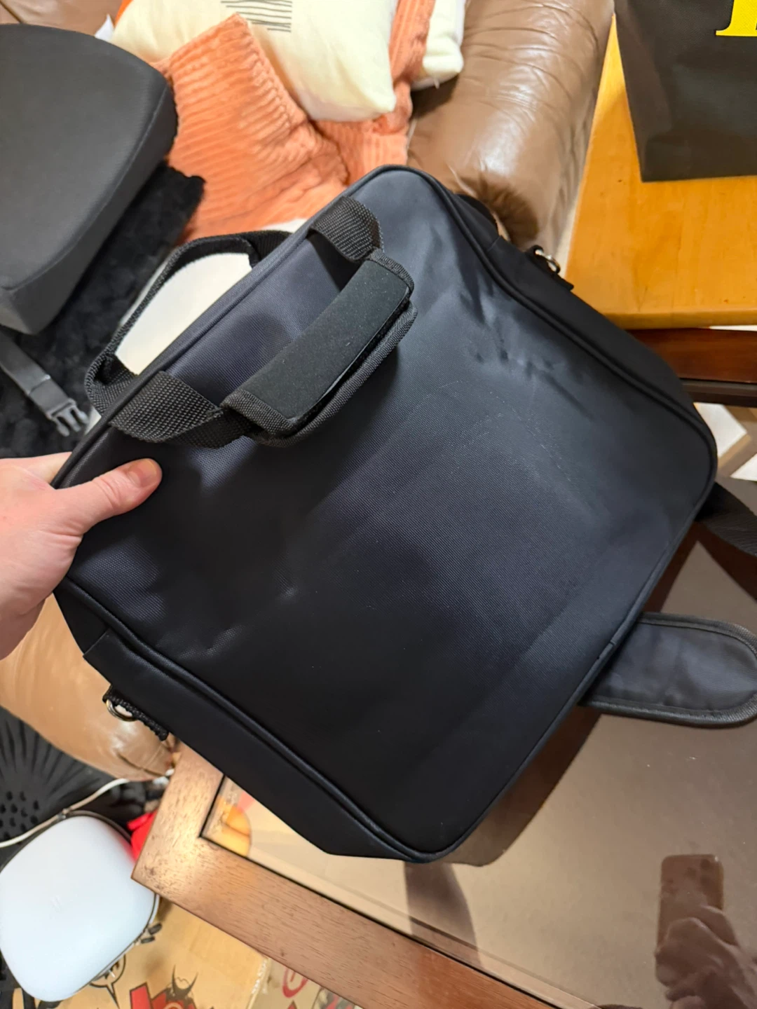 Black Laptop Bag with Multiple Compartments - photo 4