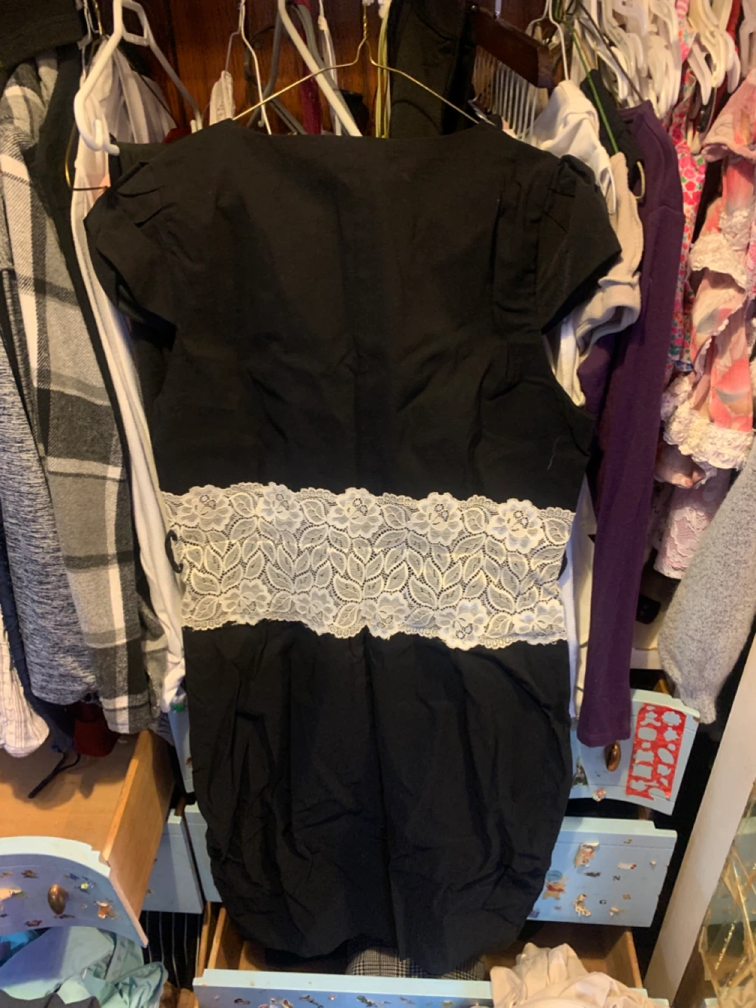London Dress Company Black Lace Trim Dress - Size US 16 - photo 5