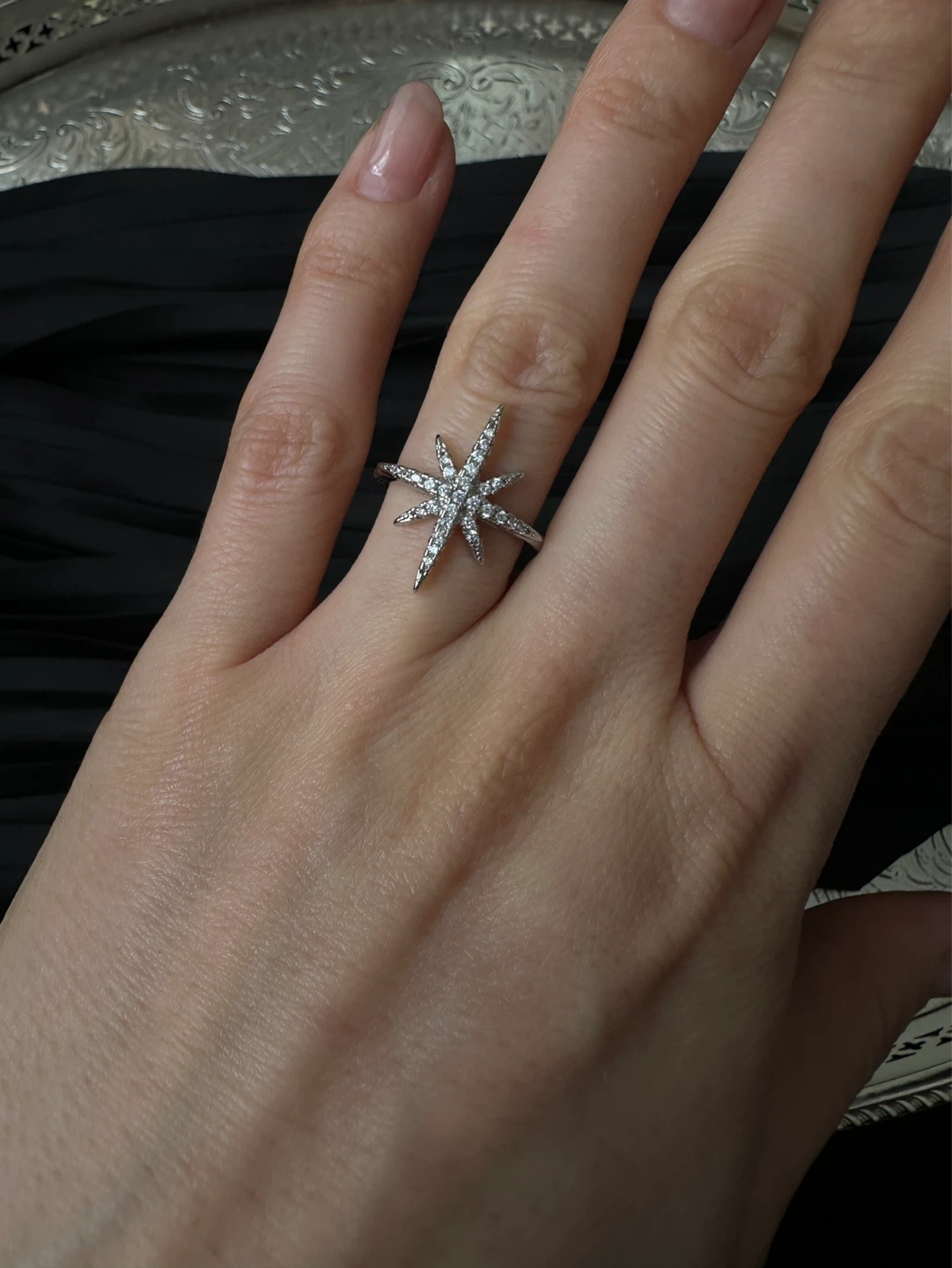 925 Silver Starburst Ring