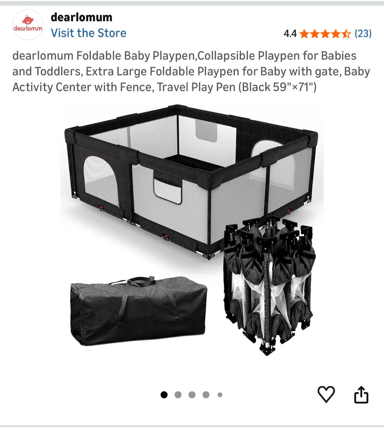 dearlomum Foldable Baby Playpen Extra Large - photo 4