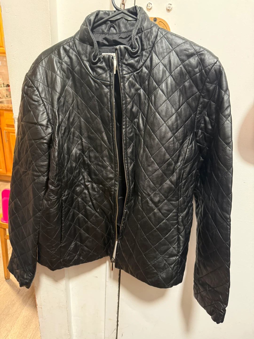 Coldwater Creek Quilted Leather Jacket XL