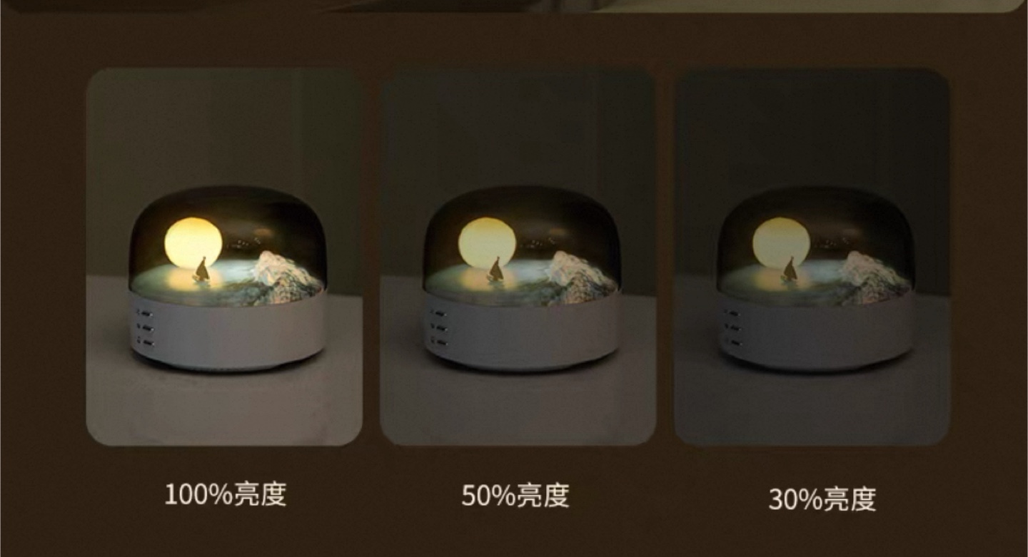 Ocean Wave Night Light with Moon - photo 3