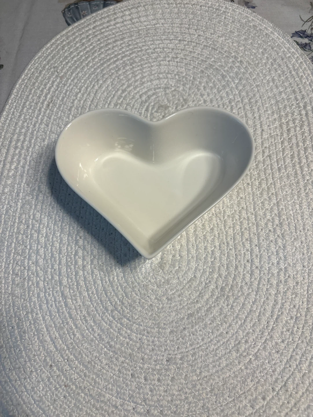 White Heart-Shaped Dish