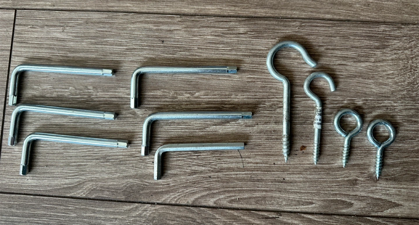 Set of Hex Keys and Screw Hooks