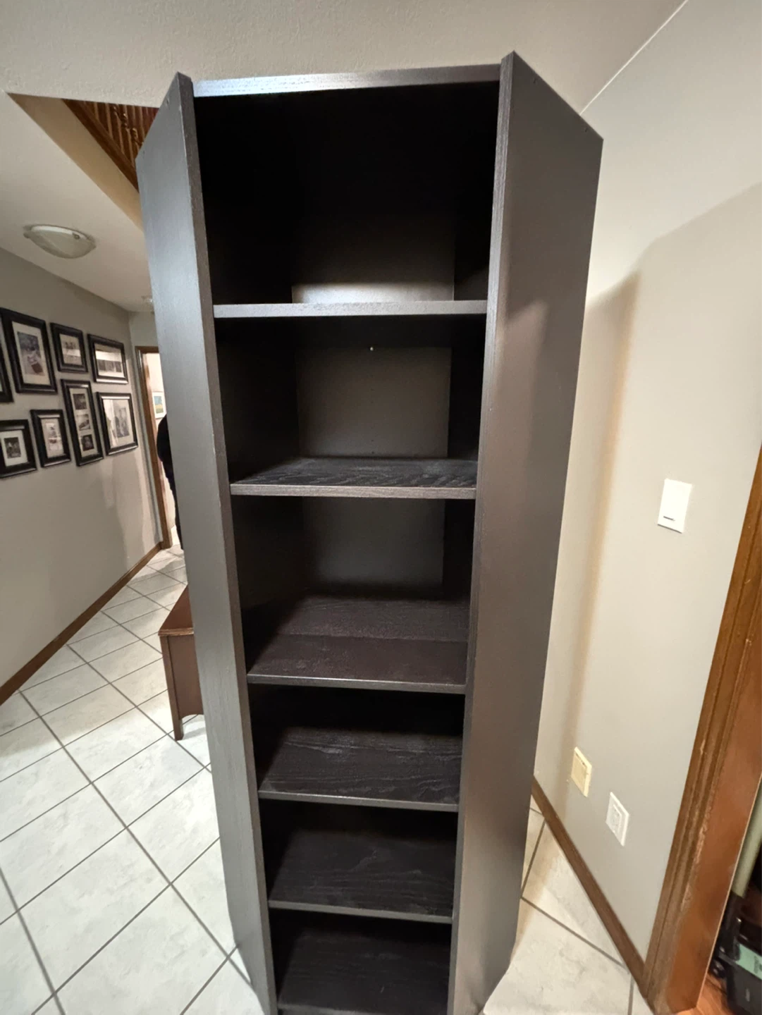 Dark Brown IKEA Corner Bookshelf