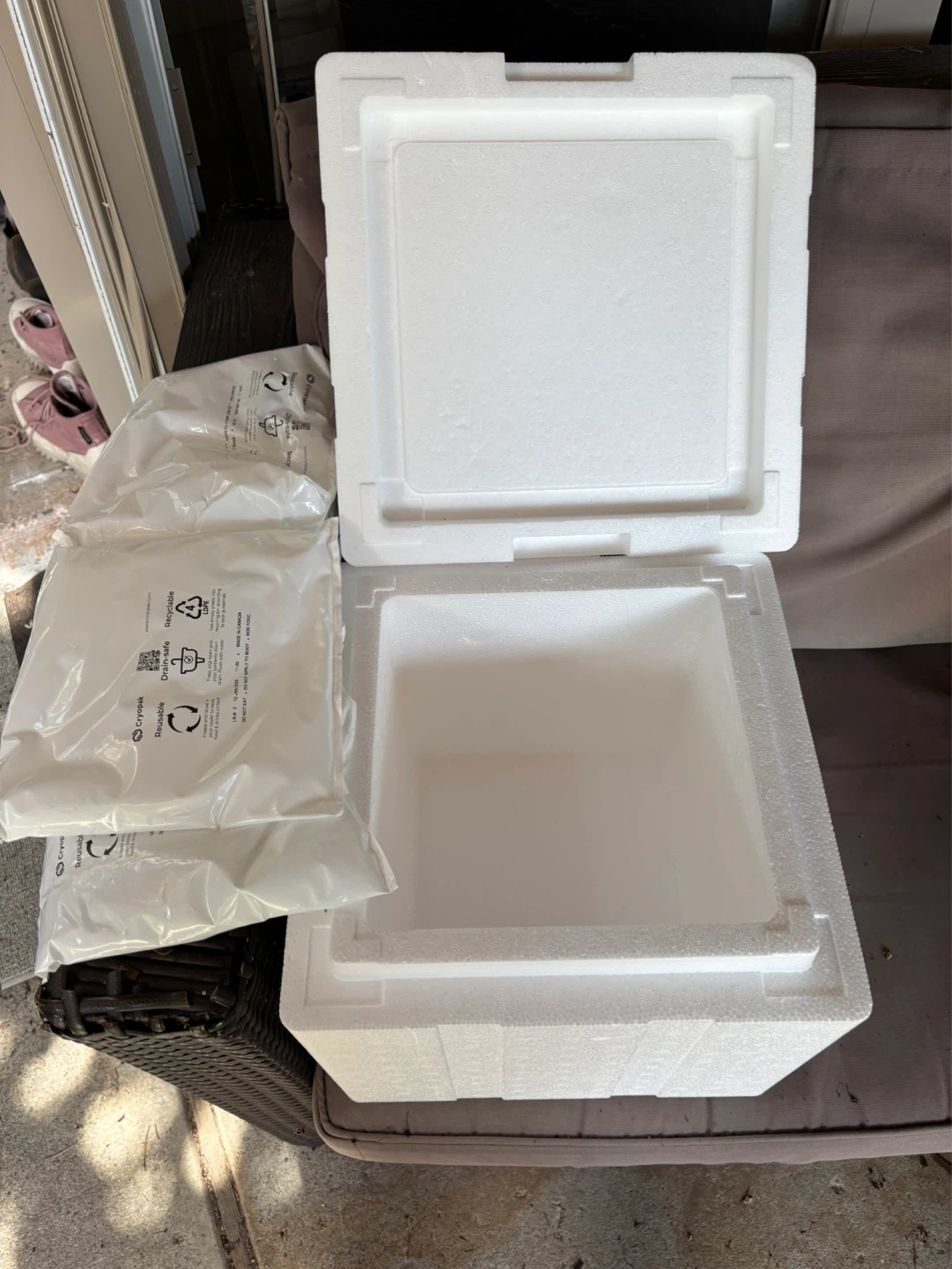 Cryopak Insulated Cooler Box with Ice Packs