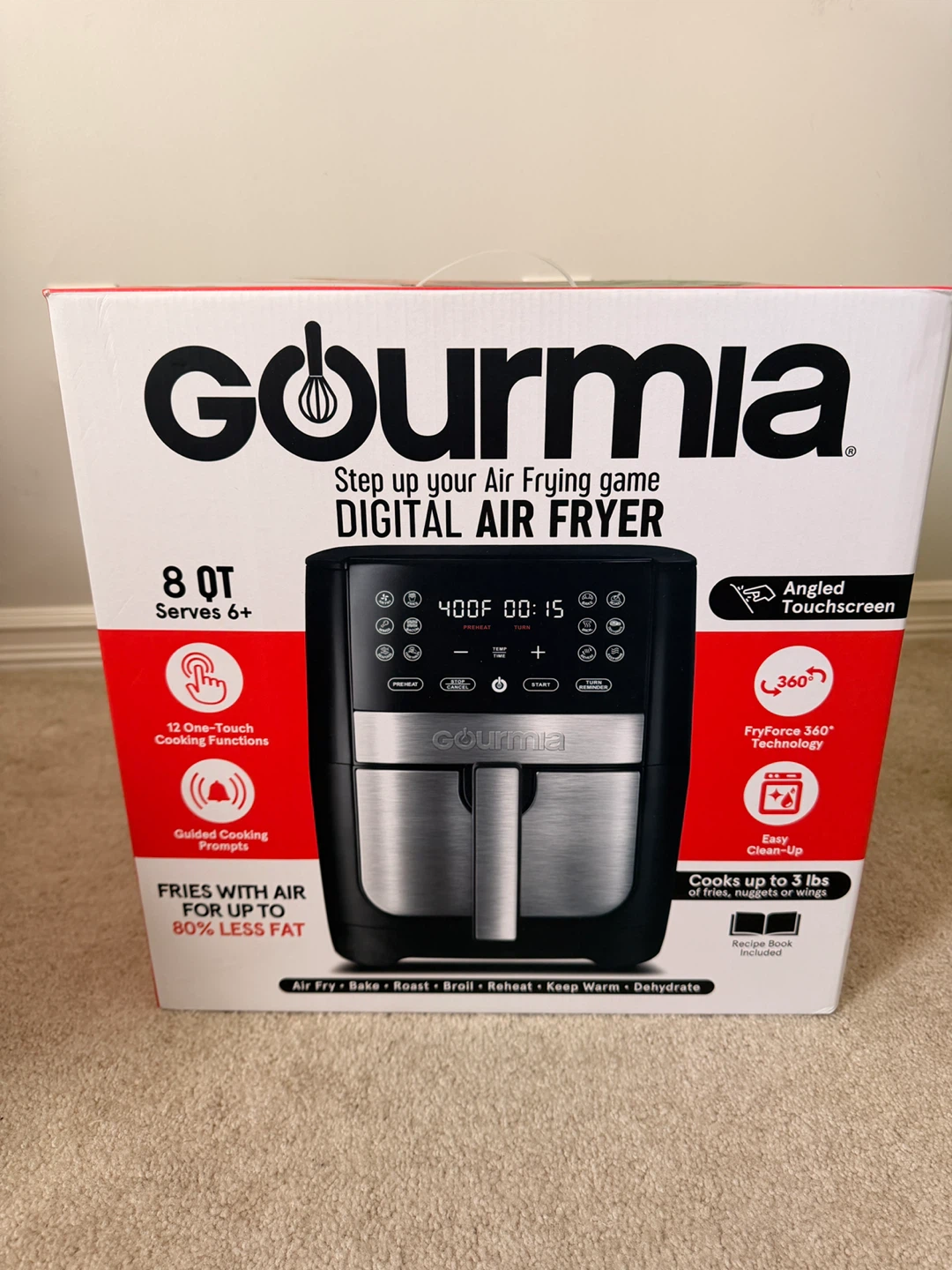 Gourmia 8 QT Digital Air Fryer
