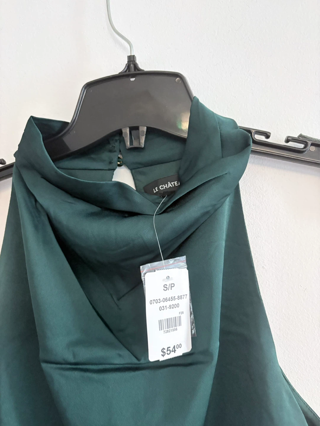 Le Château Emerald Green Satin bubble hem top (new with tag ) - photo 4