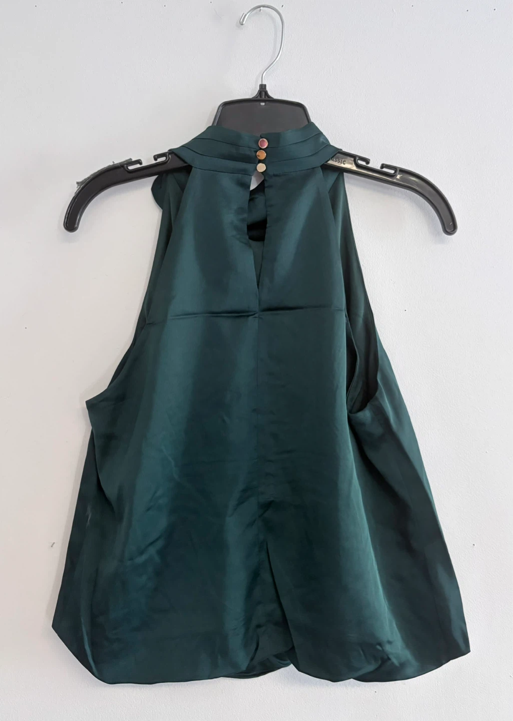 Le Château Emerald Green Satin bubble hem top (new with tag ) - photo 5