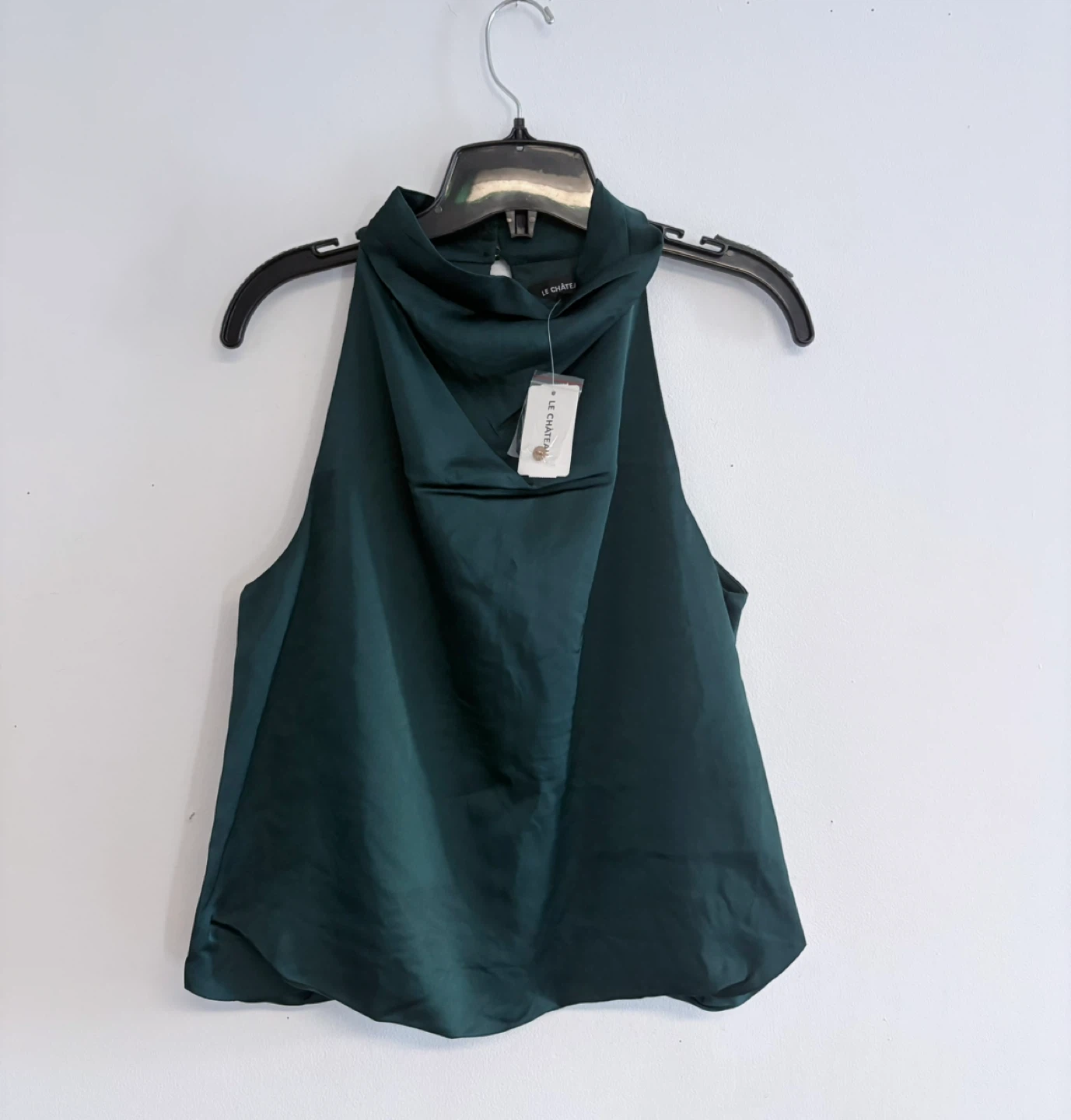 Le Château Emerald Green Satin bubble hem top (new with tag ) - photo 3