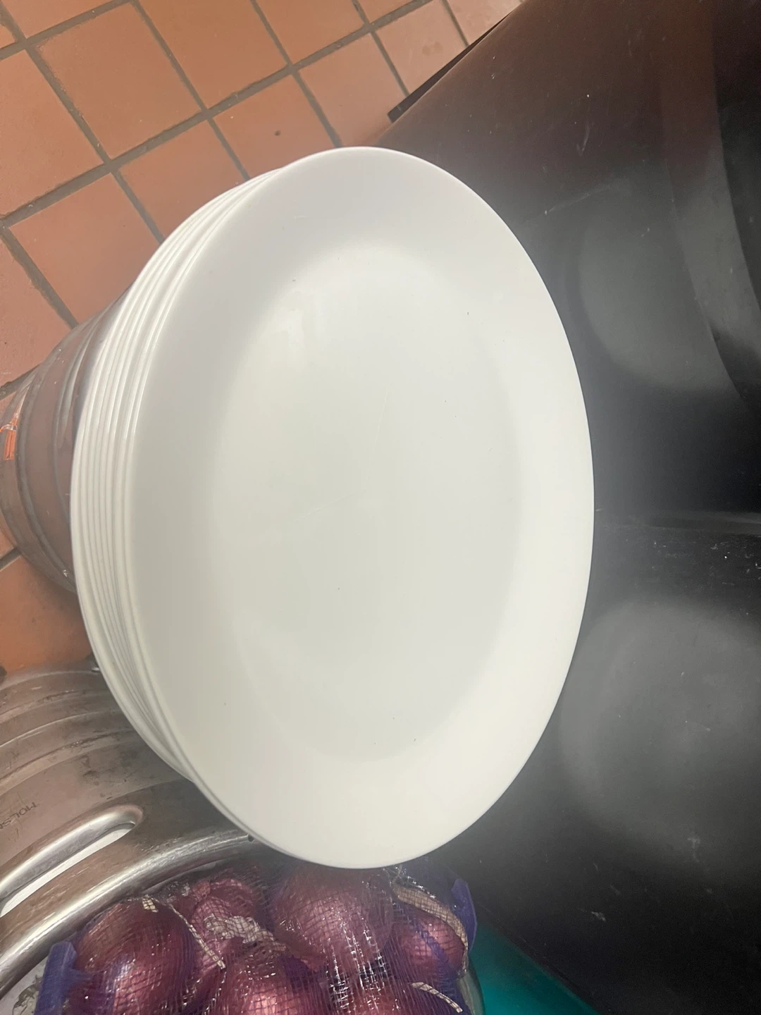 Stack of White Dinner Plates - photo 2