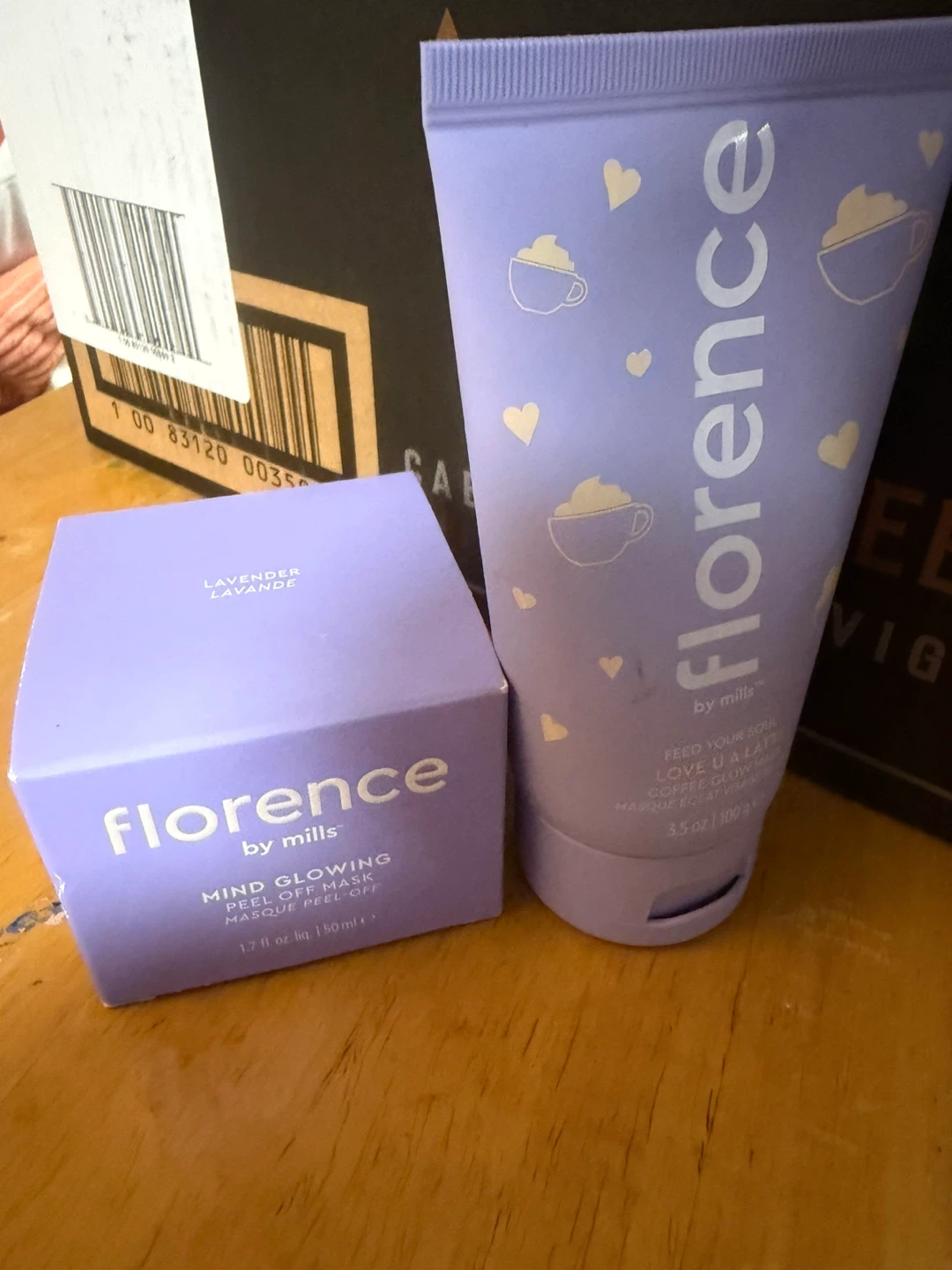 Florence glowing peel off mask and coffee U latte mask