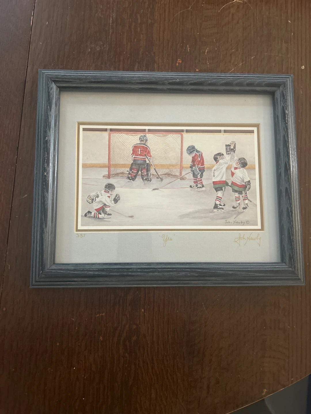 John Newby "Yes" Hockey Art Print