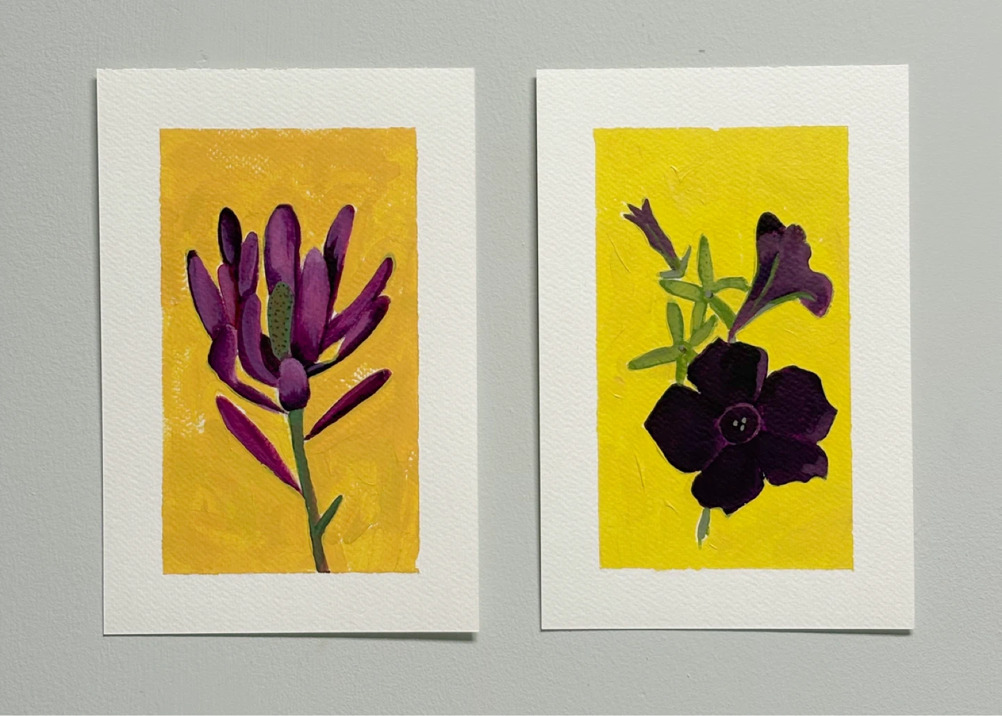 Artist Original Floral Postcards - photo 2