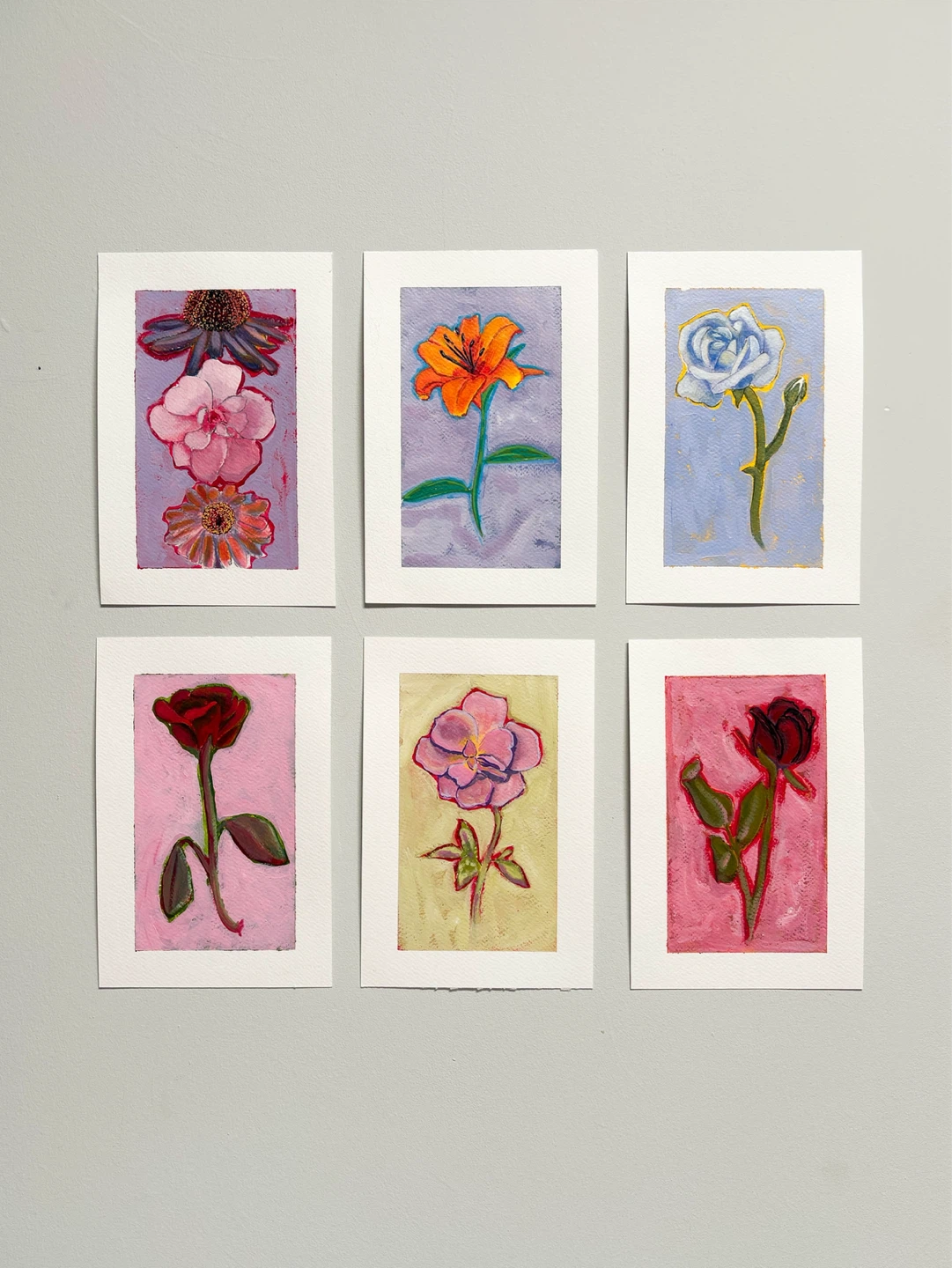 Artist Original Floral Postcards - photo 5