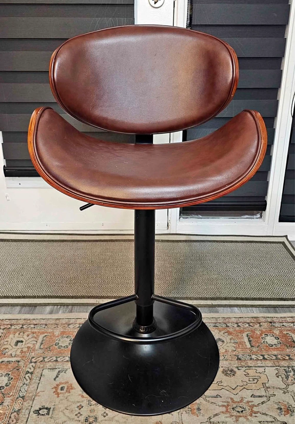 3 Mahogany Adjustable Bar Stools