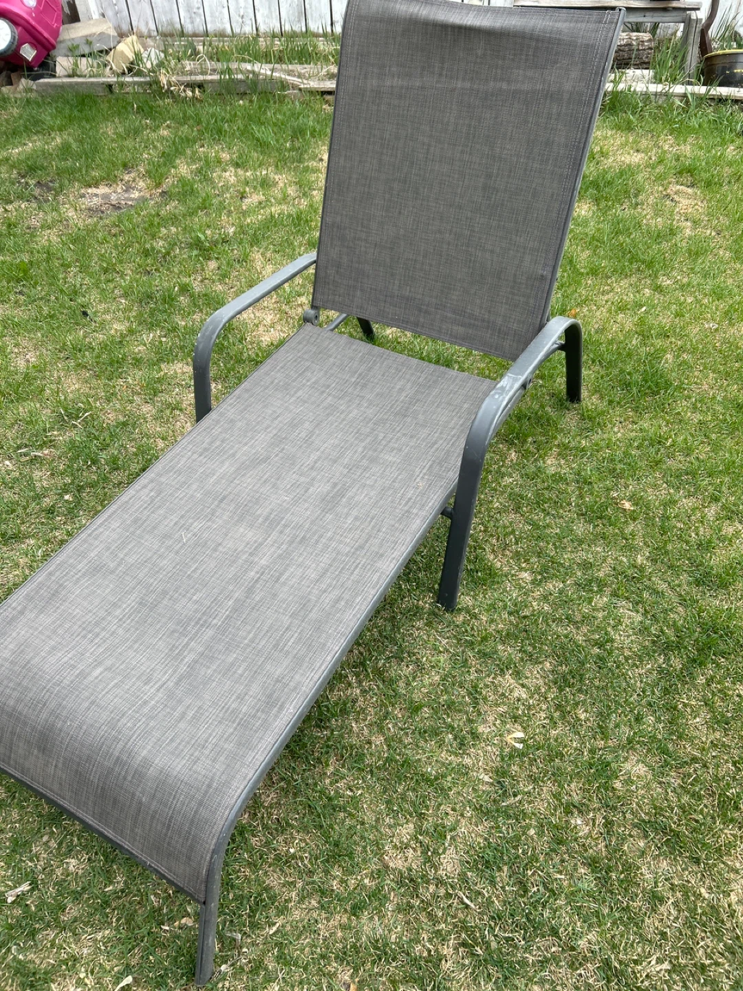 Grey Outdoor Chaise Lounge Chair