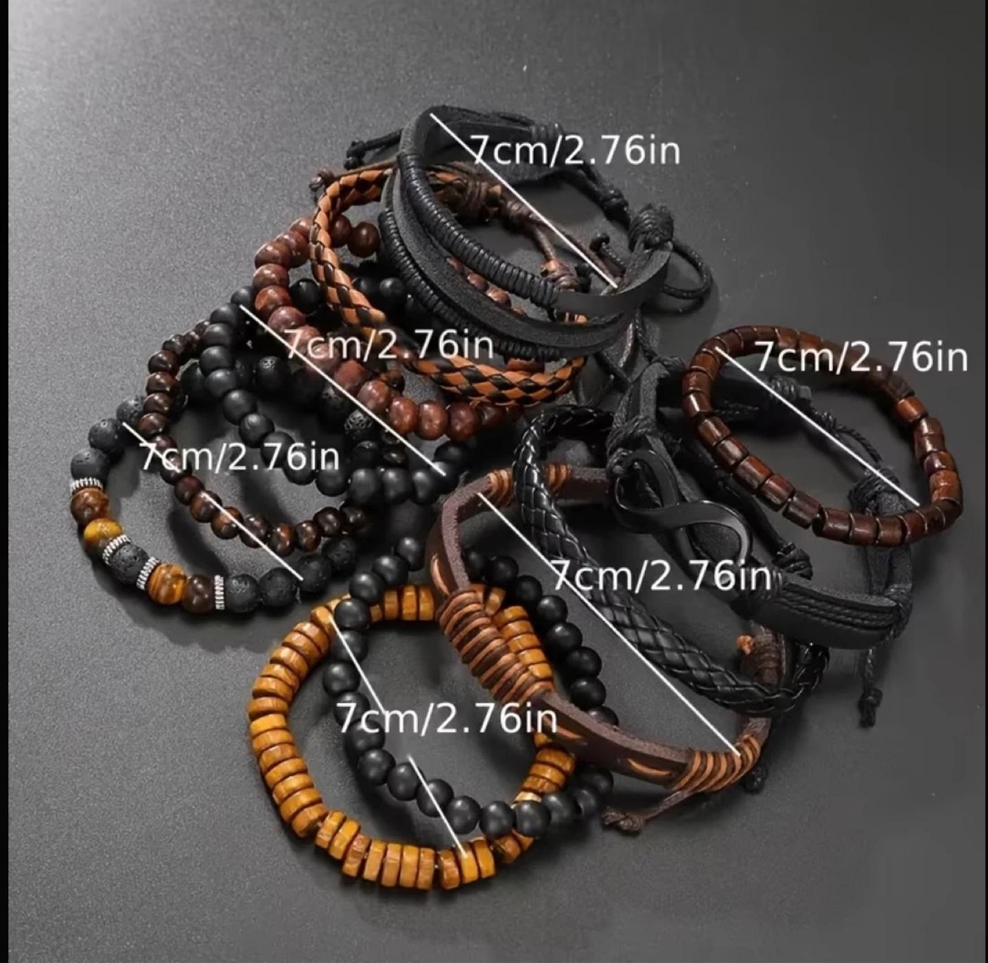 Men's Bracelets Set - Assorted Styles - photo 3