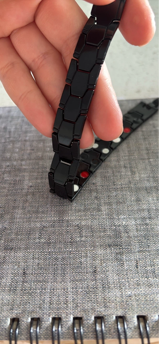 Black Hexagonal Link Bracelet - photo 4