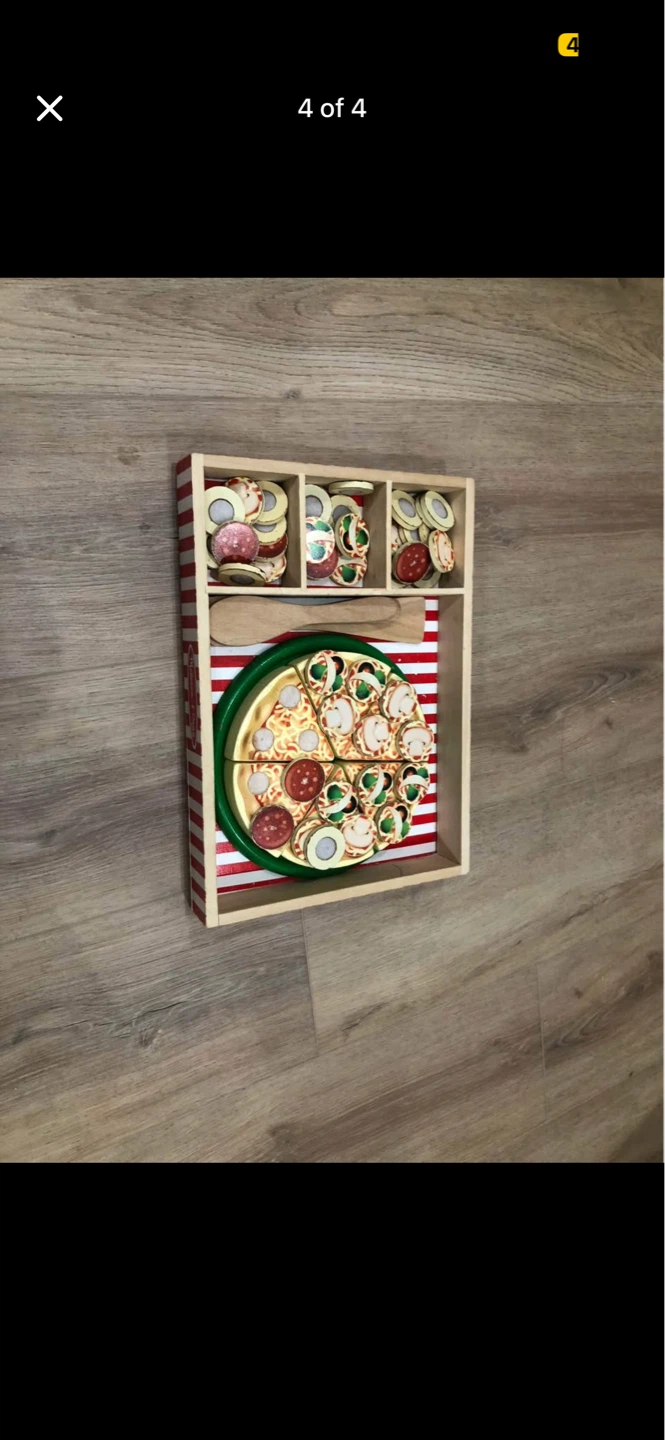 Melissa & Doug Wooden Pizza Play Food Set - photo 4