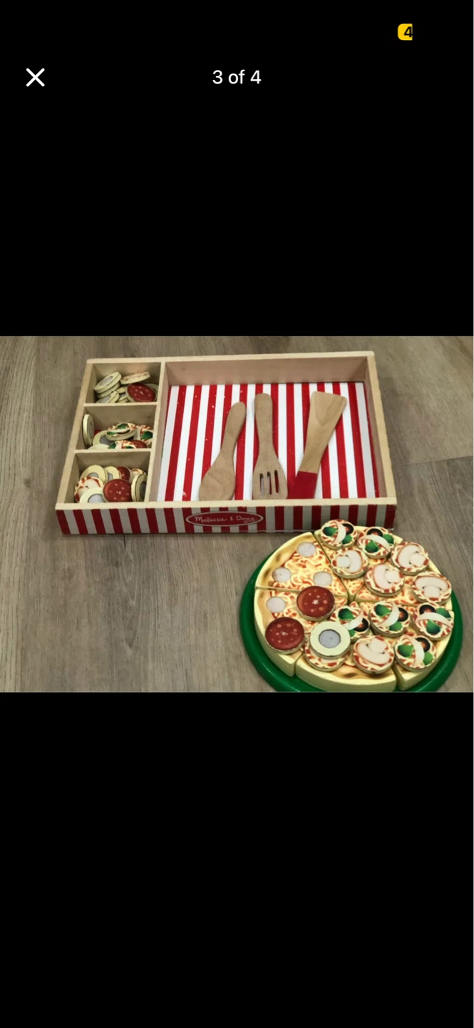 Melissa & Doug Wooden Pizza Play Food Set - photo 3