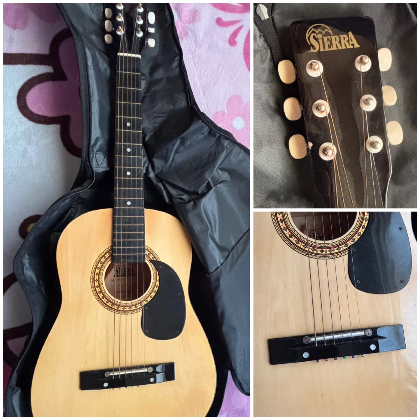 (Sierra S713) Acoustic Guitar With Gig Bag